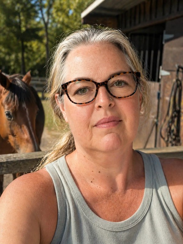 Founder of AI Alchemy beside a horse stable, discussing the skills AI can’t replace